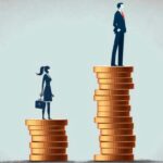 Gender Pay Gap Illustration. Generative AI