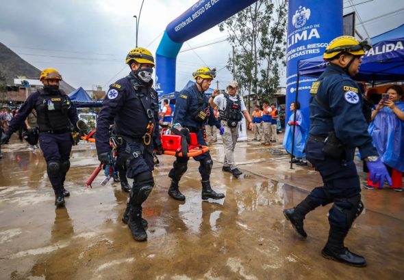 MML ejecuta simulacro por riesgo de lluvias intensas y huaicos en Lurigancho-Chosica
