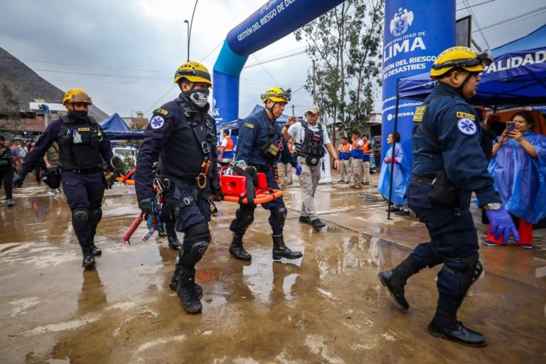 MML ejecuta simulacro por riesgo de lluvias intensas y huaicos en Lurigancho-Chosica